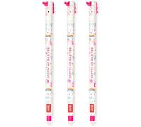 LEGAMI - Set di 3 penne gel cancellabili con inchiostro cancellabile termosensibile, punta da 0,7 mm, disegni unicorno
