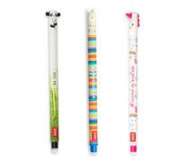 Legami - Set di 3 penne in gel con gomma