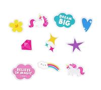 Legami - Set di 30 decorazioni per i raggi della bicicletta, Facili da agganciare e da rimuovere, per Bambina, Tema Unicorn