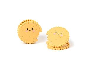 Legami - Set di 4 Clip Chiudi Pacco, per Chiudere le Confezioni, 5x5 cm, Tema Cookie