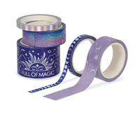 Legami - Set di 5 Nastri Adesivi di Carta, Tape By Tape, Tema Magic, Coloratissimi, per Incollare, Decorare e Personalizzare, 3 Misure Diverse, Lunghezza 5 Metri l'Uno