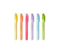 Legami - Set di 6 Evidenziatori Cancellabili, Magic Highlighters, Doppia Punta per Evidenziare e Cancellare, per Tratti Fini e Spessi, in Giallo, Arancione, Rosso, Viola, Azzurro, Verde