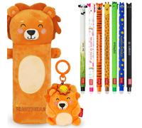 LEGAMI Set Di 7 Cancellabile Gel Penne / Animali Super Soft Matita Case /