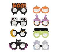 Legami - Set di 8 Occhiali Halloween in Carta, 8 Diverse Forme a Tema Trick or Treat, Taglia Unica