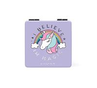 Legami - Specchietto da Borsetta, Nice To See You, Tema Unicorn, con Specchio Ingranditore, senza Distorsioni, Ideale per la Borsetta e per il Viaggio, 6x6 cm