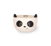LEGAMI - Stoneware Cereal Cup, Good Morning Panda Theme, Breakfast Cup, Microwav