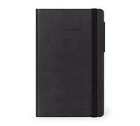 Legami - Taccuino a Pagina Bianca Medium, in Carta certificata FSC®, Carta Avorio 90 g/m², 192 Pagine, Copertina morbida, Chiusura ad Elastico, 13x21 cm, Colore Black