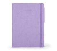 Legami - Taccuino a pagine bianche, Large, 192 Pagine, Copertina in morbido PU, in Carta certificata FSC®, Carta avorio 90 g/m², Planner mensile, Rubrica, Segnalibro, 17x24 cm, Colore Lavender