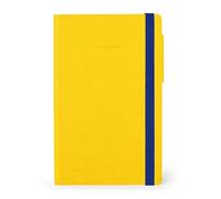 Legami - Taccuino a pagine bianche, Medium, 192 Pagine, Copertina in morbido PU, in Carta certificata FSC®, Carta avorio 90 g/m², Planner mensile, Rubrica, Segnalibro, 13x21 cm, Colore Yellow freesia