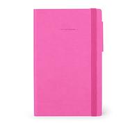 Legami - Taccuino a pagine bianche, Medium, 192 Pagine, Copertina in morbido PU, in Carta certificata FSC®, Carta avorio 90 g/m², Planner mensile, Rubrica, Segnalibro, 13x21 cm, Colore Bougainvillea