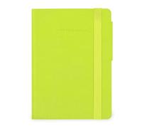 Legami - Taccuino a Righe 6 mm My Notebook, Chartreuse, Small, in Carta FSC Certificata, 192 Pagine, Copertina morbida, Chiusura a Elastico, 9.5 x 13.5 cm