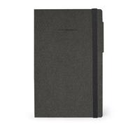 Legami - Taccuino a Righe 6 mm My Notebook, Deep Graphite, Medium, in Carta FSC Certificata, 192 Pagine, Copertina morbida, Chiusura a Elastico, 13 x 21 cm