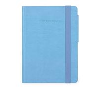 Legami - Taccuino a Righe 6 mm My Notebook, Retro Blue, Small, in Carta FSC Certificata, 192 Pagine, Copertina morbida, Chiusura a Elastico, 9.5 x 13.5 cm