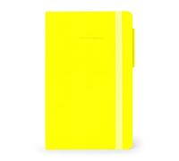 Legami - Taccuino a Righe Medium, in Carta certificata FSC®, Carta Avorio 90 g/m², 192 Pagine, Copertina morbida, Chiusura ad Elastico, 13x21 cm, Colore Neon Yellow, MYNOT0174