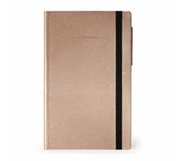 Legami - Taccuino a righe, Medium, Limited edition, 192 Pagine, Copertina in morbido PU, in Carta certificata FSC®, Carta avorio 90 g/m², Planner mensile, Rubrica, Segnalibro, 13x21 cm, Rose gold