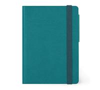 Legami - Taccuino a righe, Small,192 Pagine, Copertina in morbido PU, in Carta certificata FSC®, Carta avorio 90 g/m², Planner mensile, Rubrica, Segnalibro, 9,5x13,5 cm, Colore Malachite Green