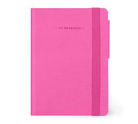 Legami - Taccuino a righe, Small,192 Pagine, Copertina in morbido PU, in Carta certificata FSC®, Carta avorio 90 g/m², Planner mensile, Rubrica, Segnalibro, 9,5x13,5 cm, Colore Bougainvillea