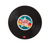 Legami - Tappetino per Mouse, Mousepad con Superficie Antipolvere e Antiriflesso in PVC, Base in Gomma Antiscivolo, Tema Vinyl, 22,3 x 23,3 cm