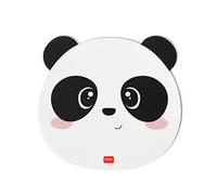 Legami - Tappetino per Mouse, Mousepad con Superficie Antipolvere e Antiriflesso in PVC, Base in Gomma Antiscivolo, Tema Panda, 22,3 x 23,3 cm