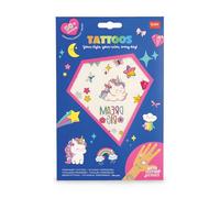 Legami - Tatuaggi Temporanei per Bambini, Tema Unicorn, Lavabili, Resistenti a Sudore e Acqua, con Dettagli Glitter, facili da Applicare, Delicati sulla Pelle, Dermatologicamente Testati