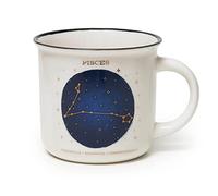 Legami - Tazza, Count Your Lucky Stars, Tazza in Porcellana New Bone China, Segno Zodiacale Laminato in Oro, Lavabile in Lavastoviglie, Capacità 350 ml, Tema Pisces