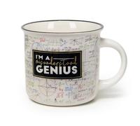 Legami - Tazza Cuppuccino in Porcellana New Bone China, Tazza da Colazione, Mug Caffè Thé Lavabile in Lavastoviglie, Diametro 10 cm, Capacità 350 ml, Tema Genius