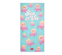 Legami - Telo Mare Leggero, Telo Mare in Microfibra, Salvietta da Spiaggia Compatta, Antisabbia, Asciugatura Rapida, Ultra Assorbente, Asciugamano Salvaspazio, 85 x 180 cm, Octopus