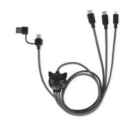 LEGAMI - Three Hugs Kitty 3 in 1 Charging and Sync Cable 5 Ports with Type-C USB
