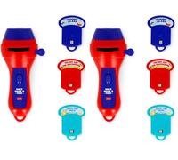 Legami - Torcia Proietta Storie Once Upon a Time Red, proietta 3 Favole per Bambini, 3 dischetti con 8 diapositive l'uno, Batterie AAA non incluse, 7 x 14.5 x 6.3 cm (Confezione da 2)