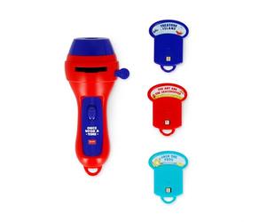 Legami - Torcia Proietta Storie Once Upon a Time Red, proietta 3 Favole per Bambini, 3 dischetti con 8 diapositive l'uno, Batterie AAA non incluse, 7 x 14.5 x 6.3 cm