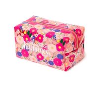 Legami - Trousse Porta Trucchi, Makeup Queen, 18x14 cm, in Metallo e TPU, Tema Flowers, Capiente, Chiusura con Zip