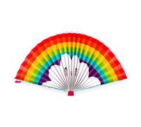 Legami - Ventaglio in carta pieghevole, Chiusura con Elastico, 19,5x2 cm (Chiuso), Tema Rainbow