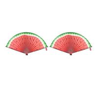 Legami - Ventaglio in Carta Pieghevole, Chiusura con Elastico, 19,5x2 cm (Chiuso), Tema Watermelon (Confezione da 2)