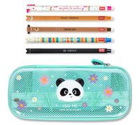 LEGAMI WonderWow Pencil Case & Erasable Pen Set of 5 Cute Animal Pens with The