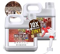 Legante per Ghiaia - 2 Litri Colla per Pacciame Marrone Concentrate per Incollare Pietre, Ghiaia, Corteccia, Giardino - 2-IN-1 Colorante e Colla Ghiaia Pronto All'Uso per Cortili e Vialetti, Foglie