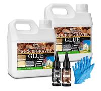 Legante per Ghiaia da Esterno - 2L Colla per Sassi a 3 Colori | Resistente Alle Intemperie, Non Tossico, a Lunga Durata | Forte Legante Stabilizzatore per Ghiaia, Corteccia, Ciottoli Caucho y Arena