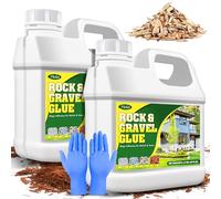 Legante per Ghiaia da Esterno - 2L Colla per Sassi per Bordo Giardino, Cortili e Vialetti, Non tossico Pronto all'Uso - Stabilizzatore Ghiaia Pacciamatura Corteccia, Ciottoli, Pietre