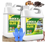Legante per Ghiaia da Esterno - 4L Colla per Sassi per Bordo Giardino, Cortili e Vialetti, Non tossico Pronto all'Uso - Stabilizzatore Ghiaia Pacciamatura Corteccia, Ciottoli, Pietre