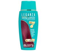 LEGANZA | Balsamo colorante naturale per capelli colore mogano scuro Nº 61 | Colorante senza ammoniaca | Arricchito con oli naturali | bagno di colore | copre i capelli grigi | 150 ml
