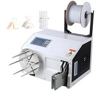 Legatrice automatica e impacchettatrice con velocità, lunghezza e giri regolabili per cavi, ganci e sacchetti per alimenti