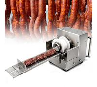 Legatrice elettrica for salsicce 80W, avvolgimento automatico delle corde | Controllo a pedale, binario di guida regolabile,corpo in acciaio inossidabile for legare velocemente le salsicce