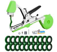 Legatrice per Piante,Attrezzi Orto Pinza Legatrice,Legatrice per Pomodori,Tying Macchina Strumento Nastro a Mano per Legare con 20 Rotoli di Nastro ed 1 Scatola di Graffette