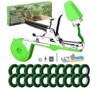 Legatrice per Piante Vigneto Pomodori, Tying Macchina Nastro Strumento Attrezzo da Giardinaggio Tying Macchina Strumento con 20 Rotoli di Nastro ed 1 Scatola di Graffette per Fiori Verdura Vigneto