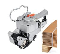 Legatrice Pneumatica Portatile, Reggettatrice Portatile, per Reggetta Larghezza 13-19mm/16-25mm, Forza di Serraggio 3500N Alimentato ad Aria, Avvolgitrice, Saldatura a Caldo per Attrito(A-19)