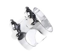 Legatura Del Bocchino Per Sassofono Contralto Legatura Professionale Del Bocchino Per Sassofono Contralto Parti Con Clip In Metallo Sassofono Riparazione Parte (Color : Silver)