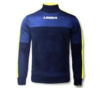 LEGEA Chaqueta Damasco Giacca, Blu-Giallo Fluo, 3XS Unisex-Adulto