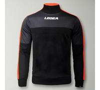 LEGEA Chaqueta Damasco Giacca, Nero-Arancione Fluo, 3XS Unisex-Adulto