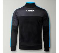 LEGEA Chaqueta Damasco Giacca, Nero-Blu Chiaro Fluo, XX-Small Unisex-Adulto