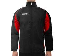 LEGEA Giacca antipioggia Storm nero-rosso sportiva da running