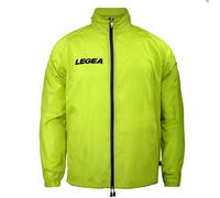 LEGEA K207, Jacket Cairo Rain Unisex - Adulto, Giallo Fluo-Blu, S